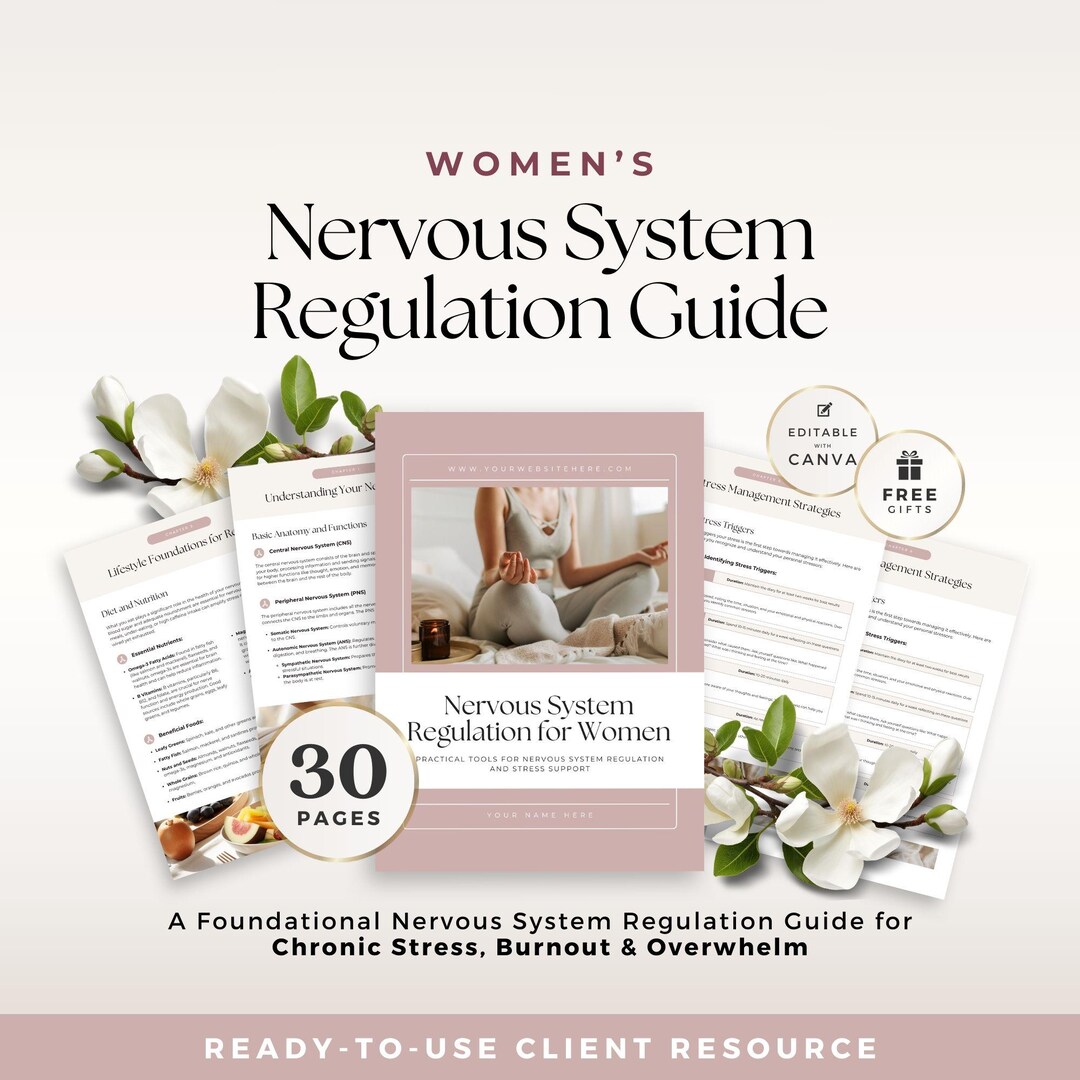 Nervous System Regulation Guide Canva Template for Wellness Coaches ...
