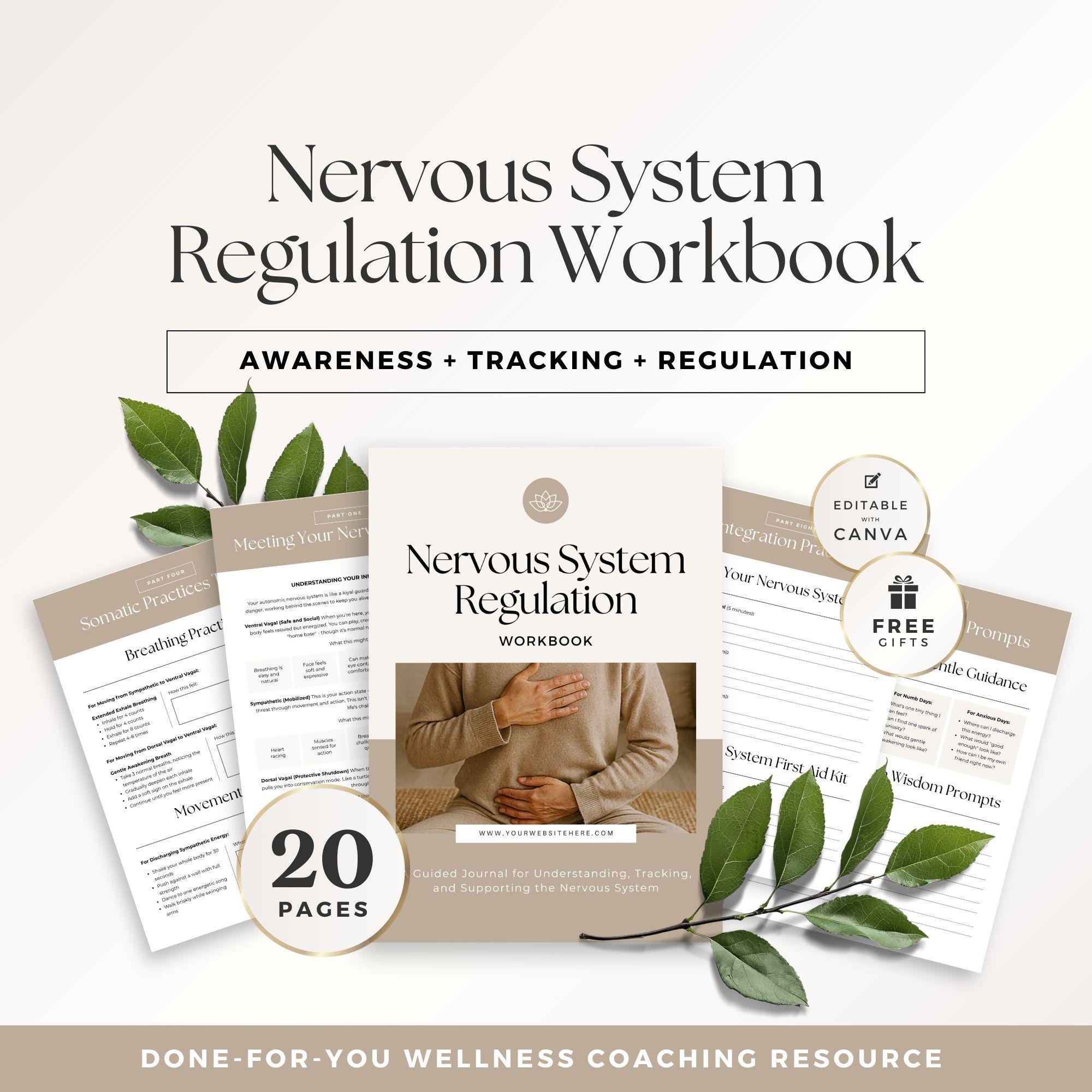 Nervous System Regulation Workbook Journal | Somatic Coach Client ...