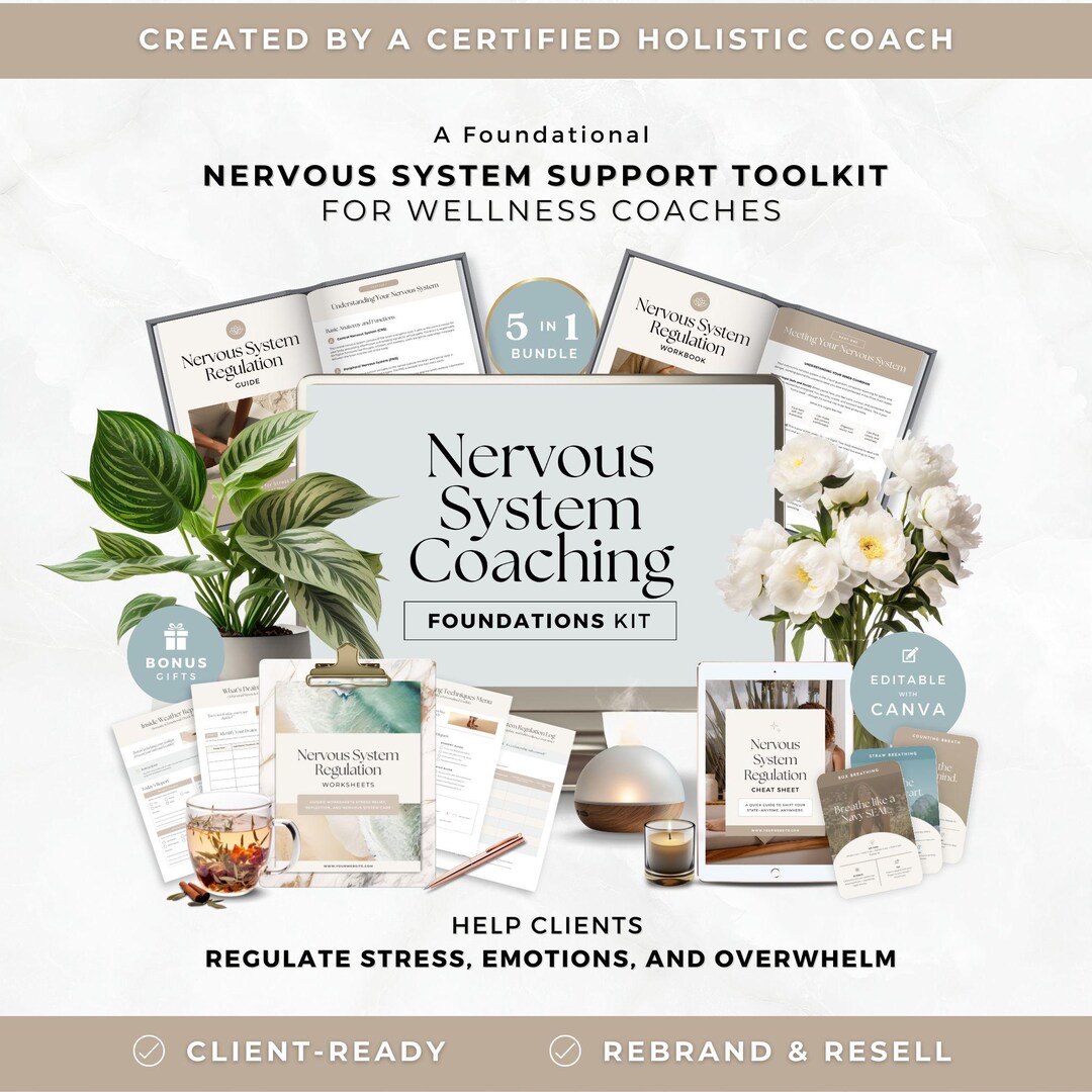 Nervous System Regulation Toolkit Canva Template for Health & Wellness ...