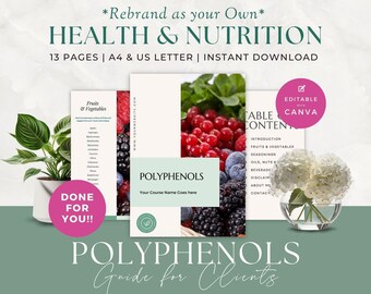 Gut Health Content, Nutrition Coach, Health Coaching Program Template, Nutritionist, Done For You Guide, Handout, Naturopathic, PDF, Canva