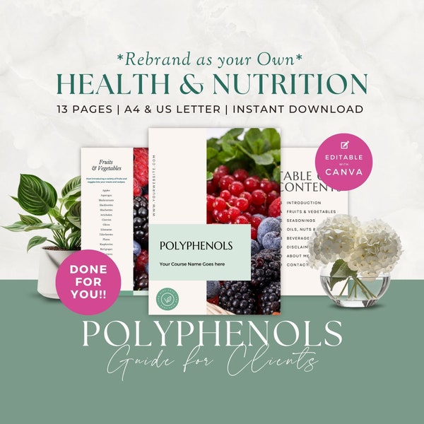 Gut Health Content, Nutrition Coach, Health Coaching Program Template, Nutritionist, Done For You Guide, Handout, Naturopathic, PDF, Canva