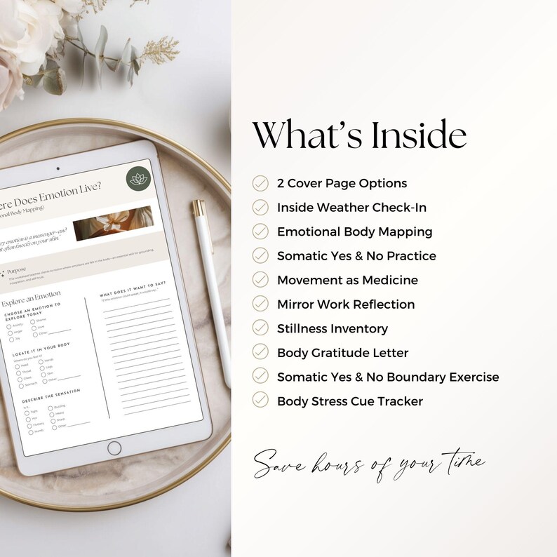 Somatic Worksheets Canva Template for Wellness Coaches & Practitioners ...
