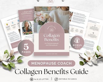 Collagen Guide for Perimenopause and Menopause, Hormone Health Coaching Lead Magnet, Women's Wellness Content, Done For You Client Resource