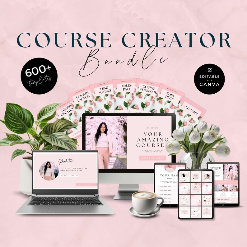 Course Creator Canva Template, Course Creation Planner, Online Course