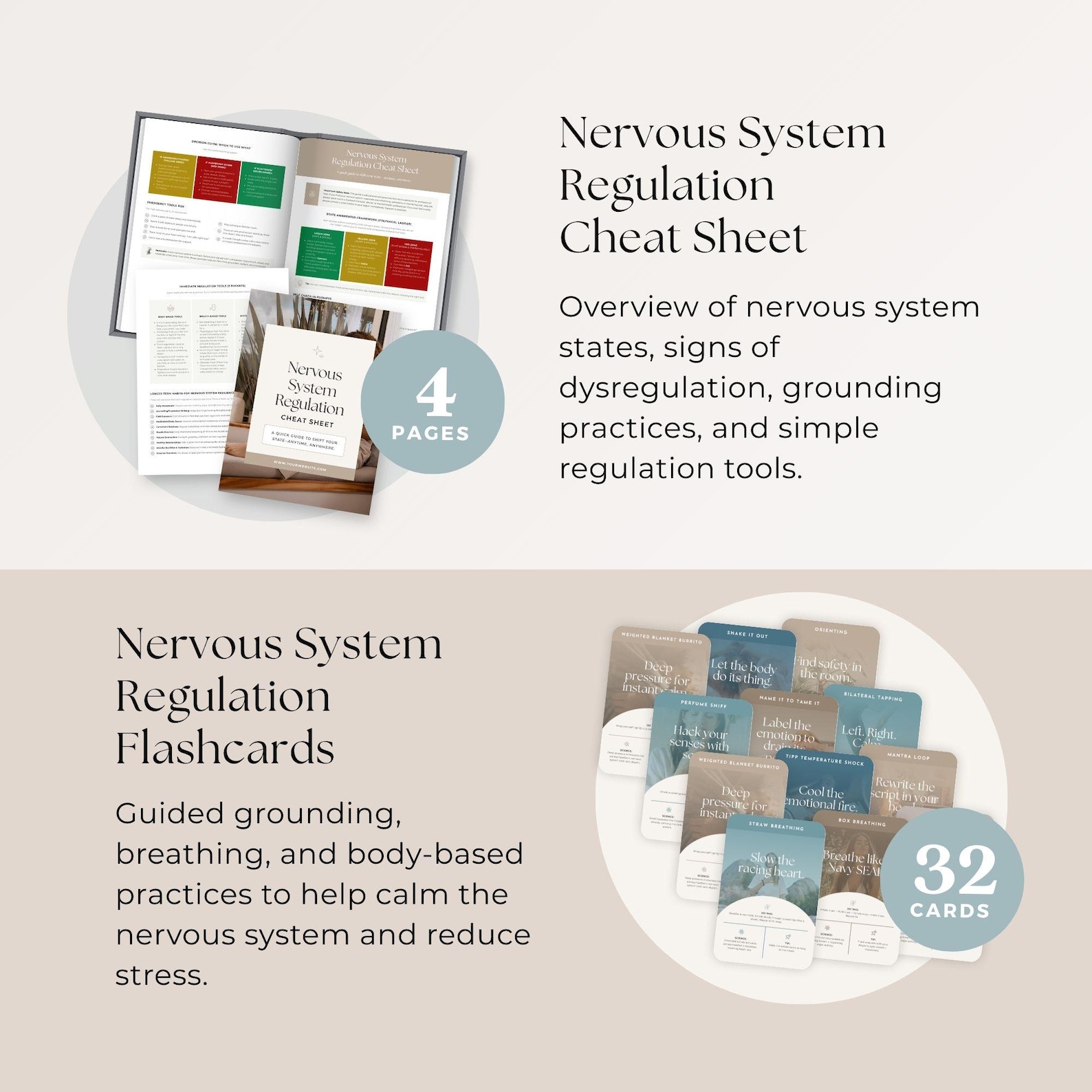 Nervous System Regulation Toolkit Canva Template for Health & Wellness ...