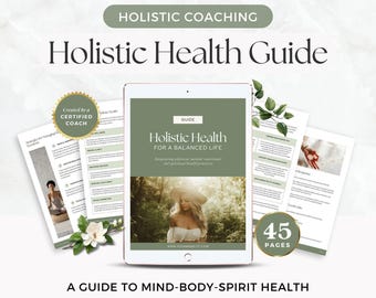 Holistic Health Ebook for Coaches, Holistic Wellness Guide Canva Template, Done For You Lead Magnet or Client Resource, Digital Product