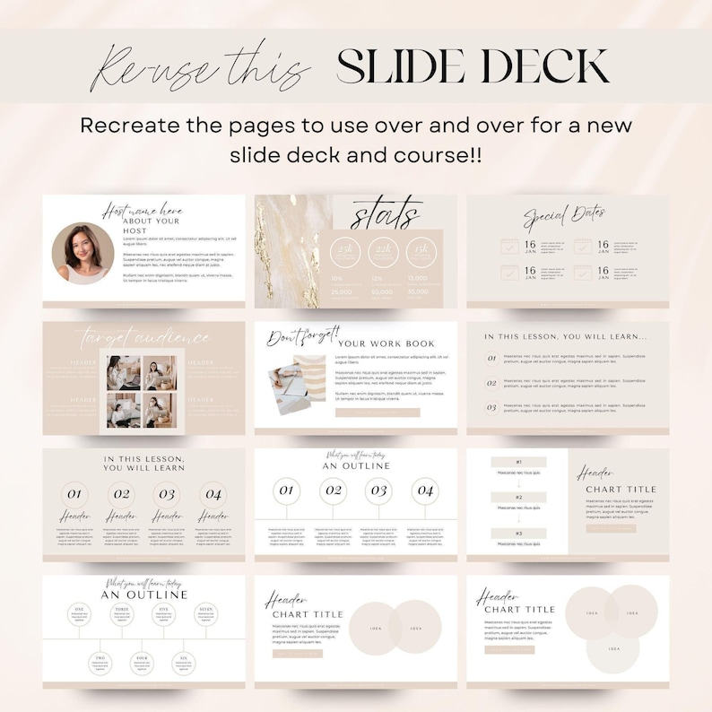 Webinar Slide Deck Canva Template, Business Pitch Deck Template, Course ...