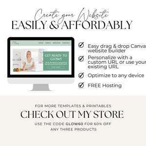 Health Coach Website Template, Coaching Templates, Health and Wellness, Nutrition, Nutritionist, Fitness, Canva, Done For You Content image 6