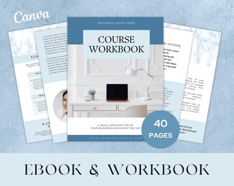 Course Workbook Template Canva, Ebook Template for Business Coaching, Course Creator, Life Coach, Coaches, Editable, Digital Download, BLCO