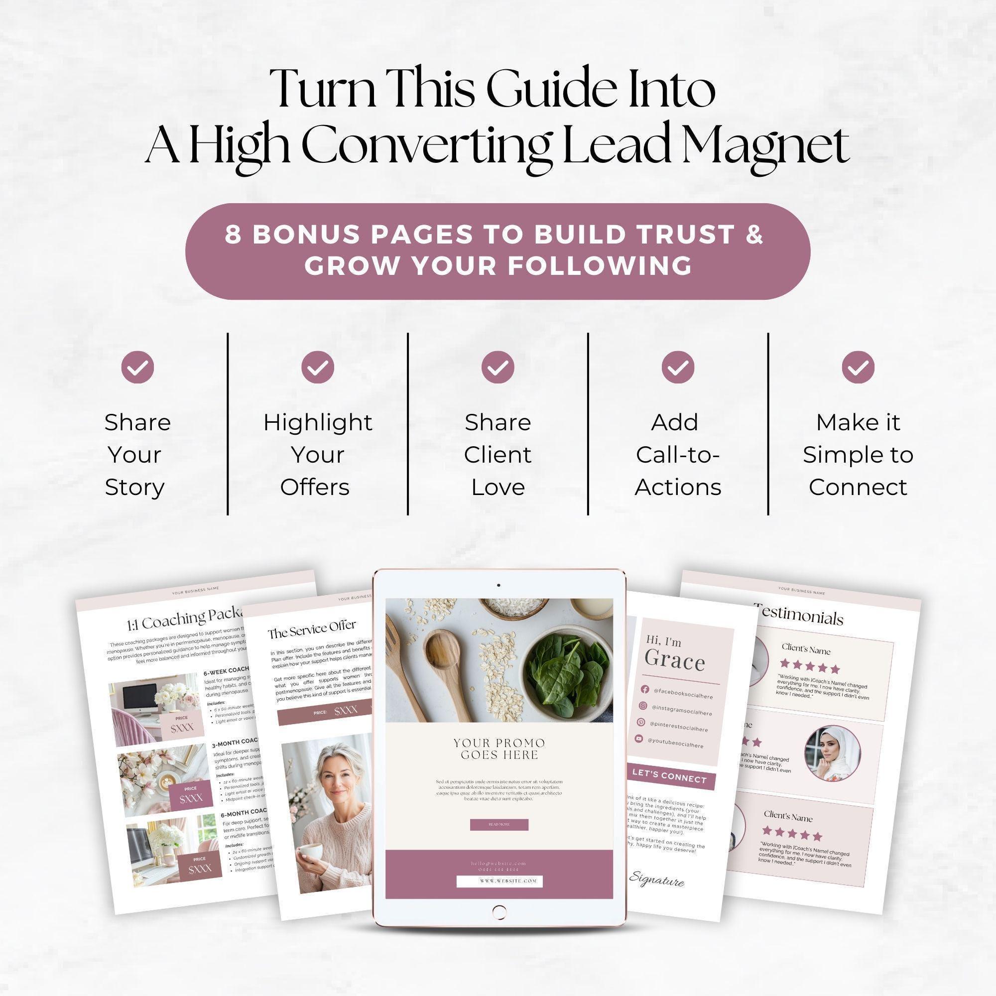 Menopause Sleep Guide Canva Template, Perimenopause Wellness Handout ...