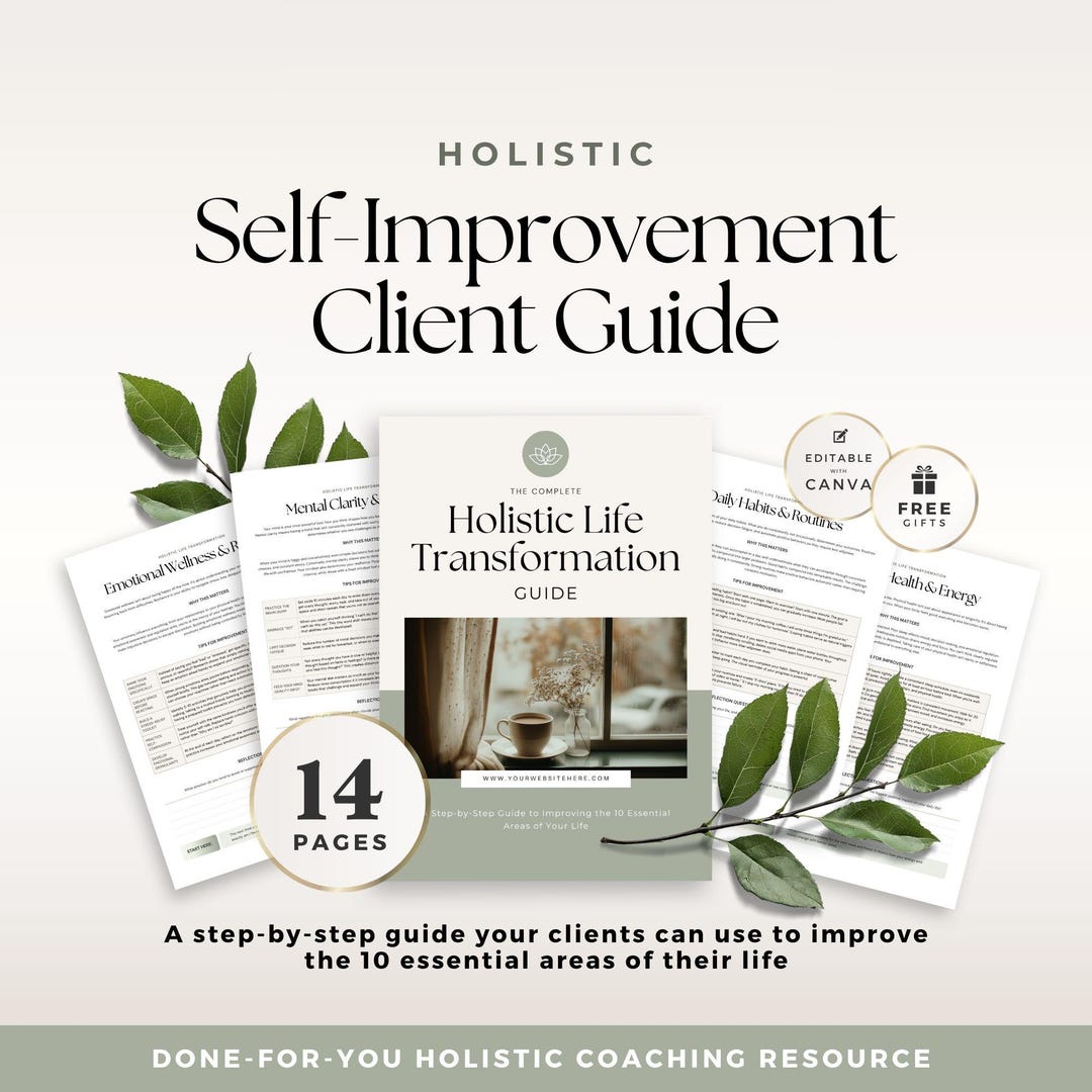 Self Improvement Guide Canva Template for Coaches: Personal Growth ...