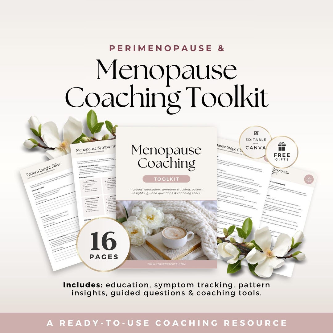 Menopause Coaching Toolkit Canva Template, Perimenopause Symptom ...