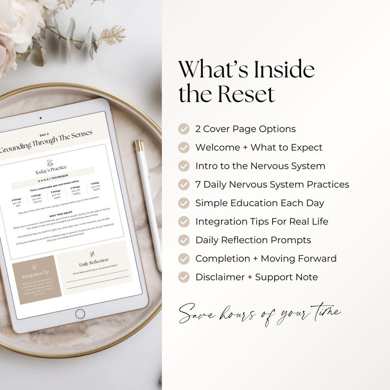 Nervous System Regulation Reset Canva Template | Somatic Exercises ...