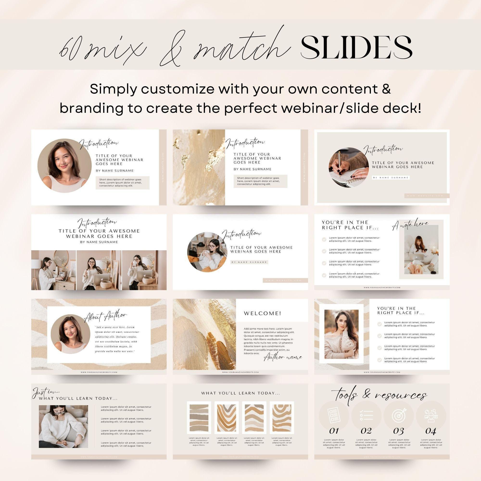 Webinar Slide Deck Canva Template, Business Pitch Deck Template, Course ...