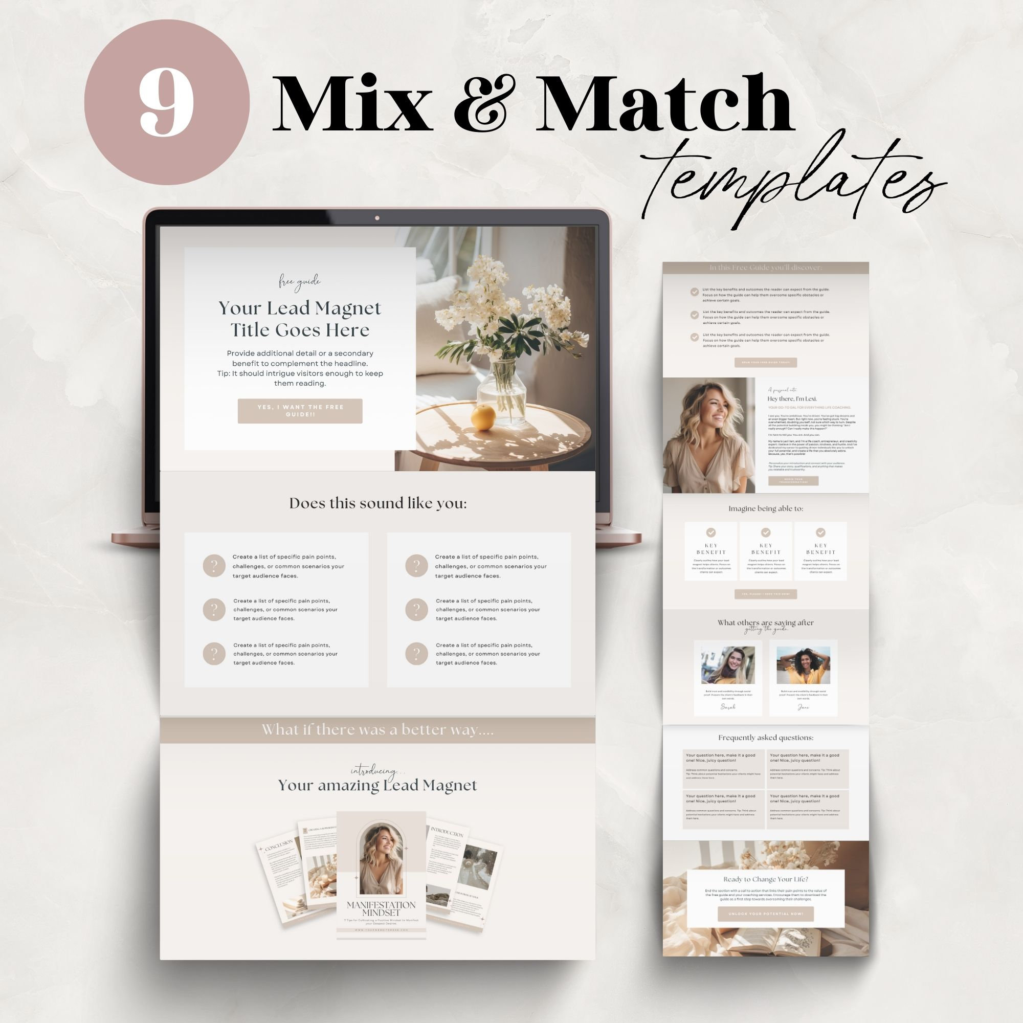 Lead Magnet Landing Page for Coaches and Course Creator, Done for You ...