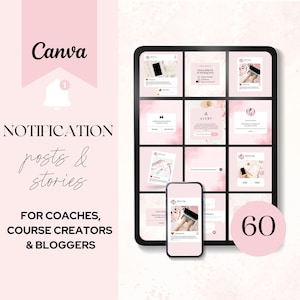 Instagram Benachrichtigungs Posts und Stories, Erinnerungspost Instagram, Alarmposten, Social Media Engagement, Virtueller Assistent, Coaching, PINK
