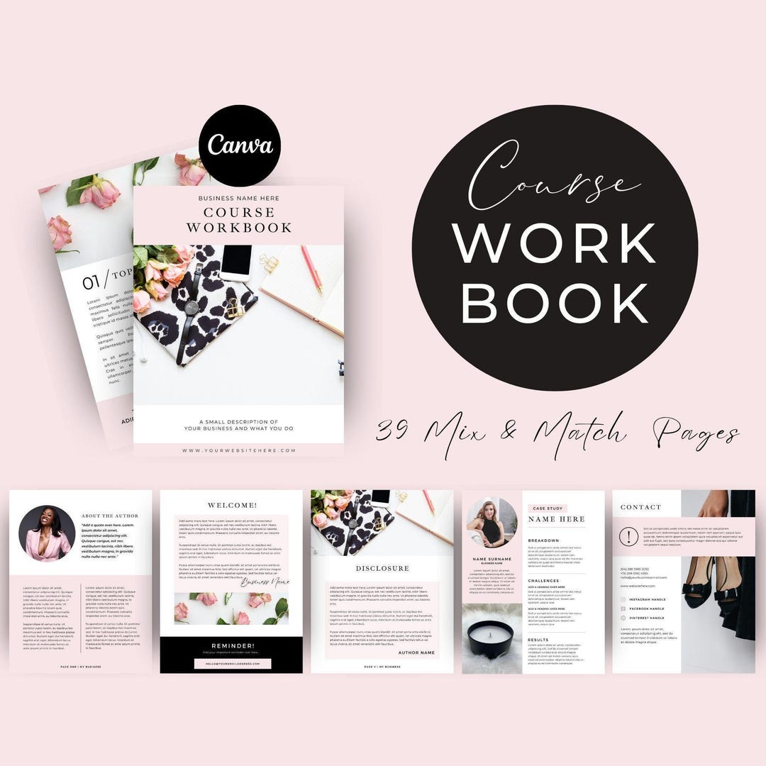 Course Workbook Template Canva, Ebook Template Business Coaching Canva ...
