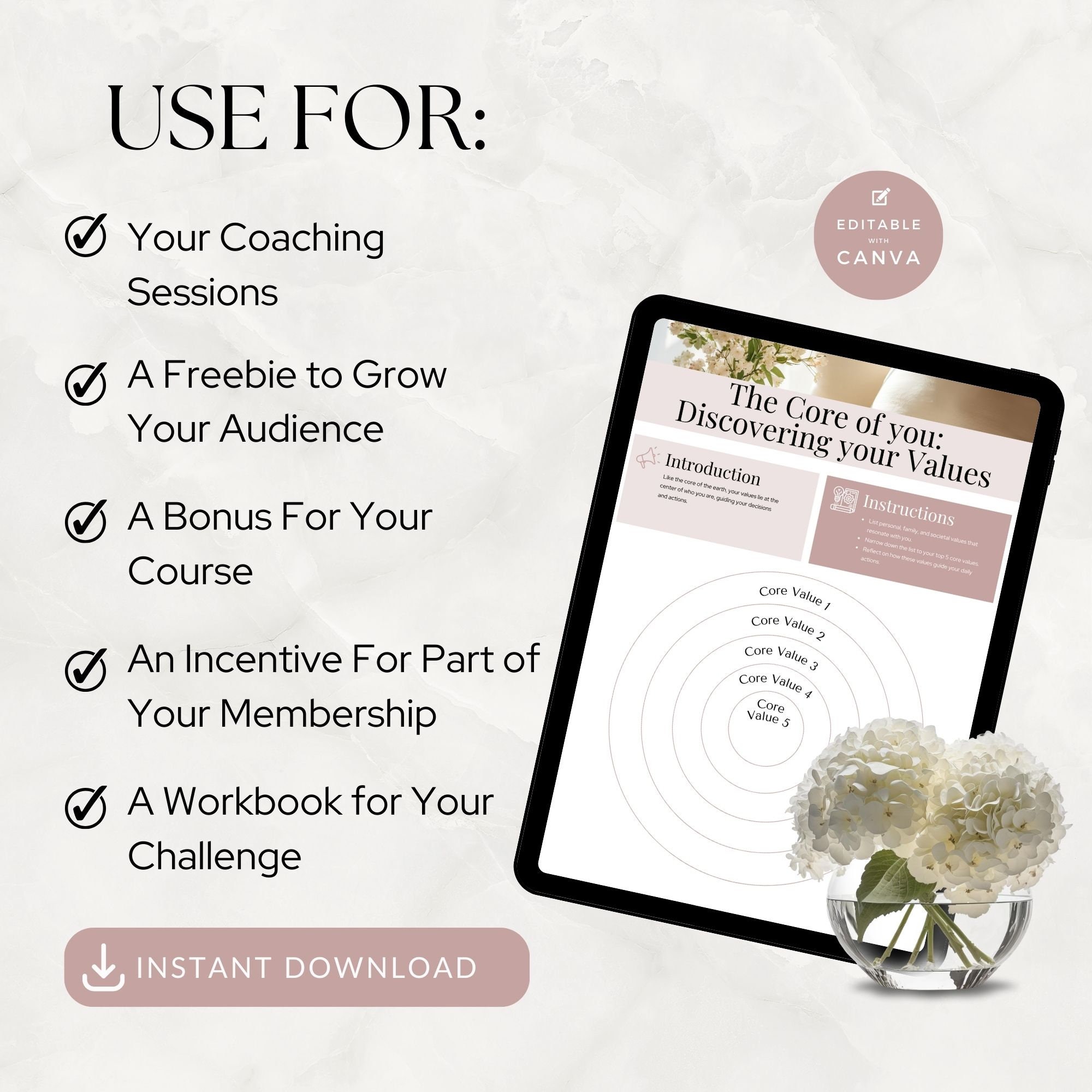 Done for You Coaching Worksheet Template, Life Coach Workbook, Client ...