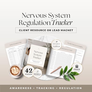 Nervous System Regulation Tracker Canva Template | Somatic Coach Client Tool | Stress & Anxiety Tracking Workbook | Wellness Coach Resource