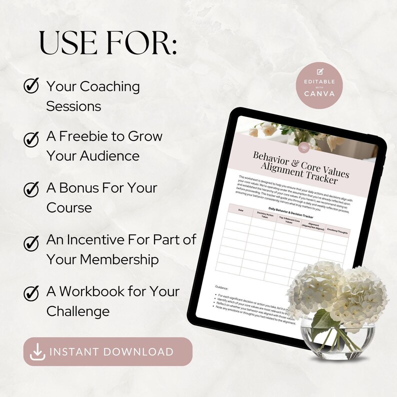 Coaching Worksheet Template, Life Coach Workbook, Client Session ...