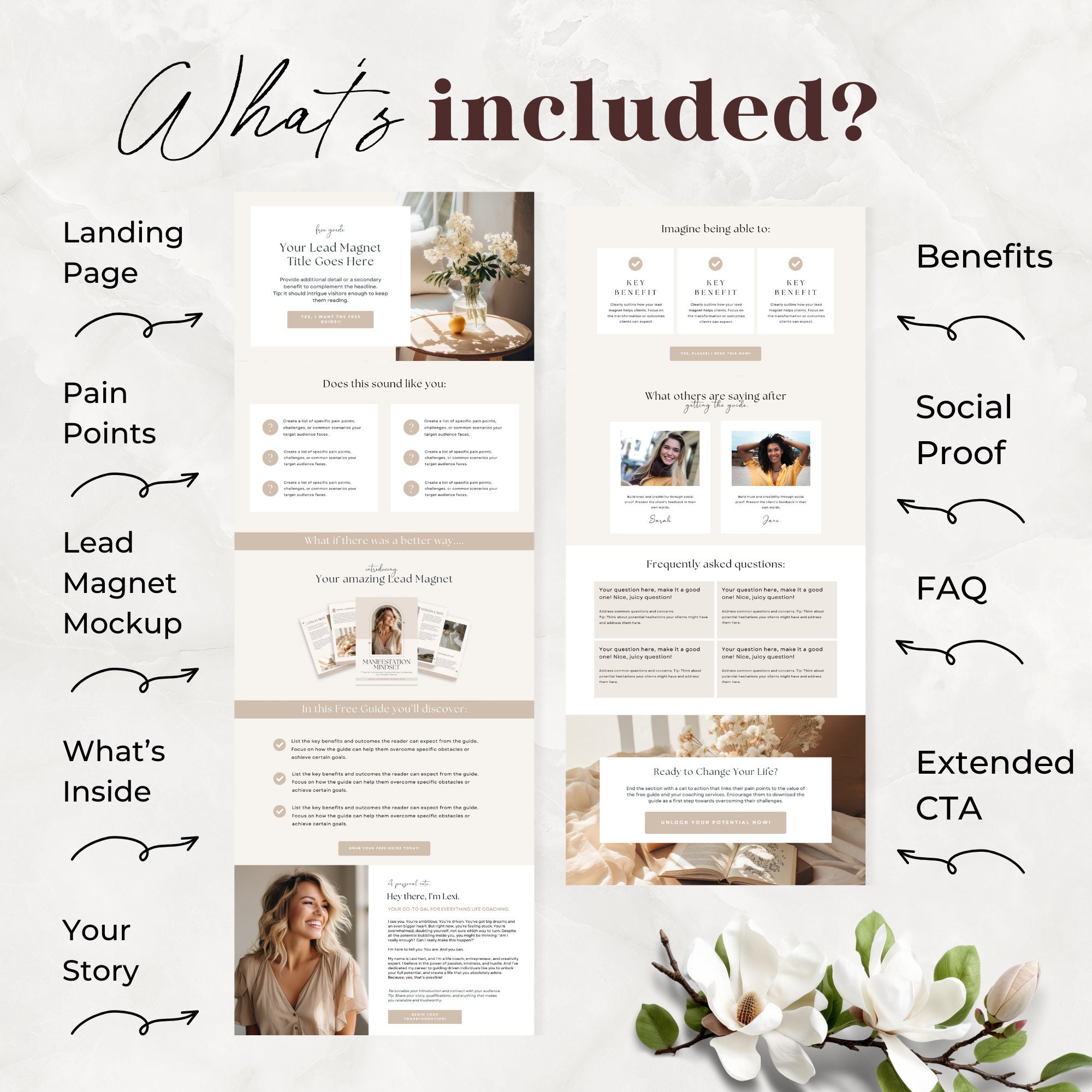 Lead Magnet Landing Page for Coaches and Course Creator, Done for You ...