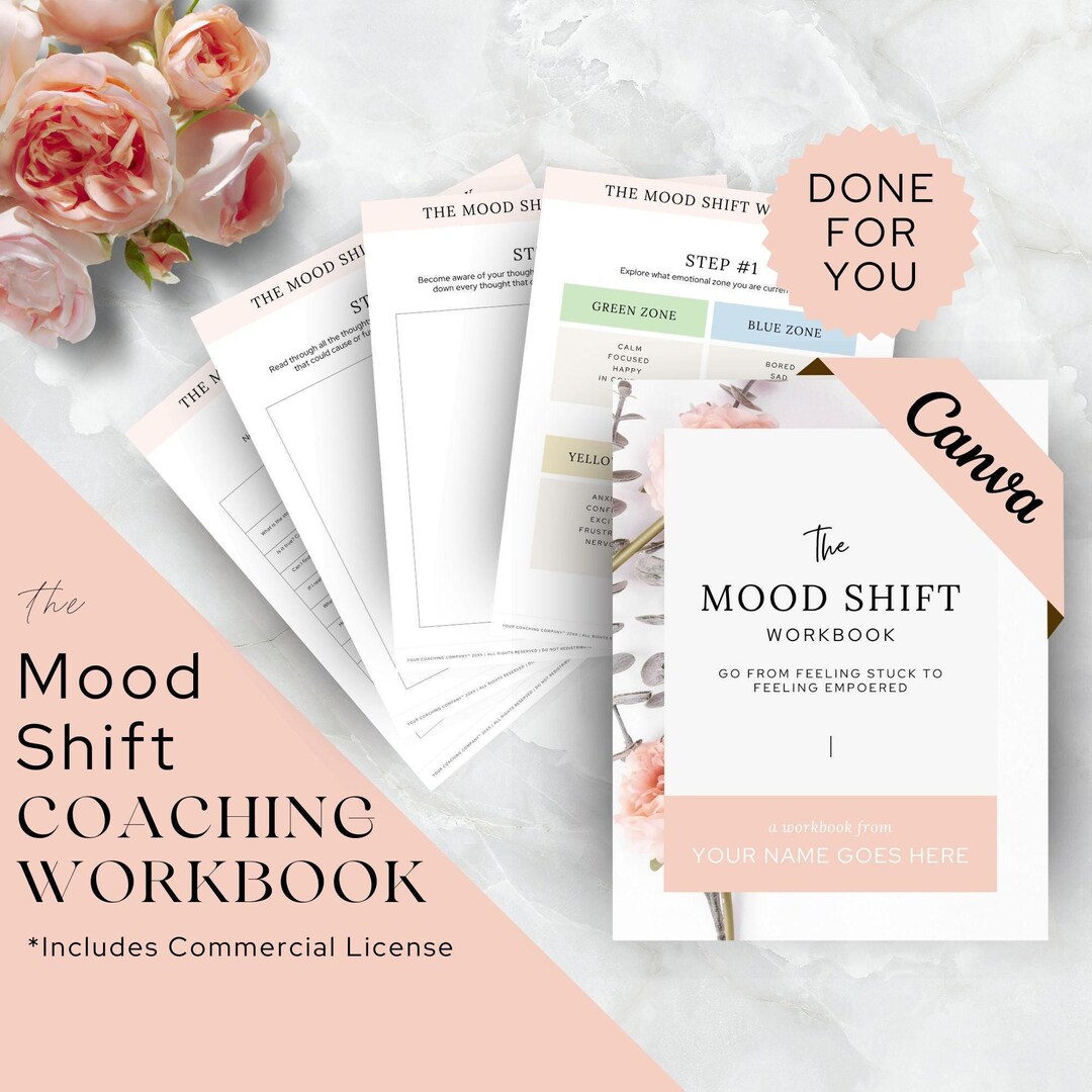 Coaching Worksheet Canva Template, Done for You Workbook, Life Coach ...
