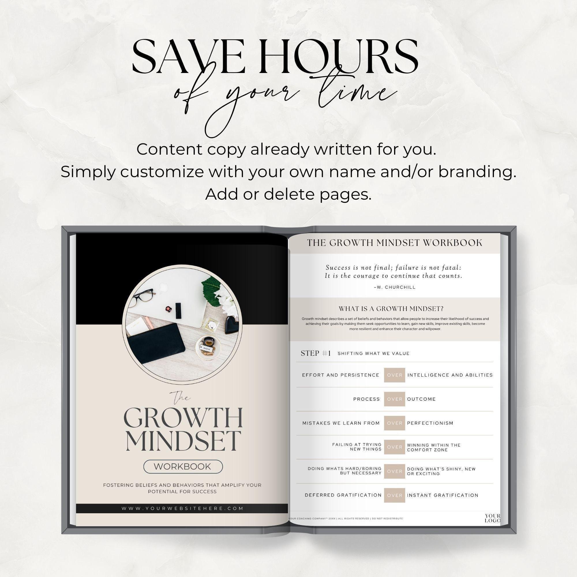 Life Coach Worksheets, Growth Mindset, Business Coaching Workbook ...