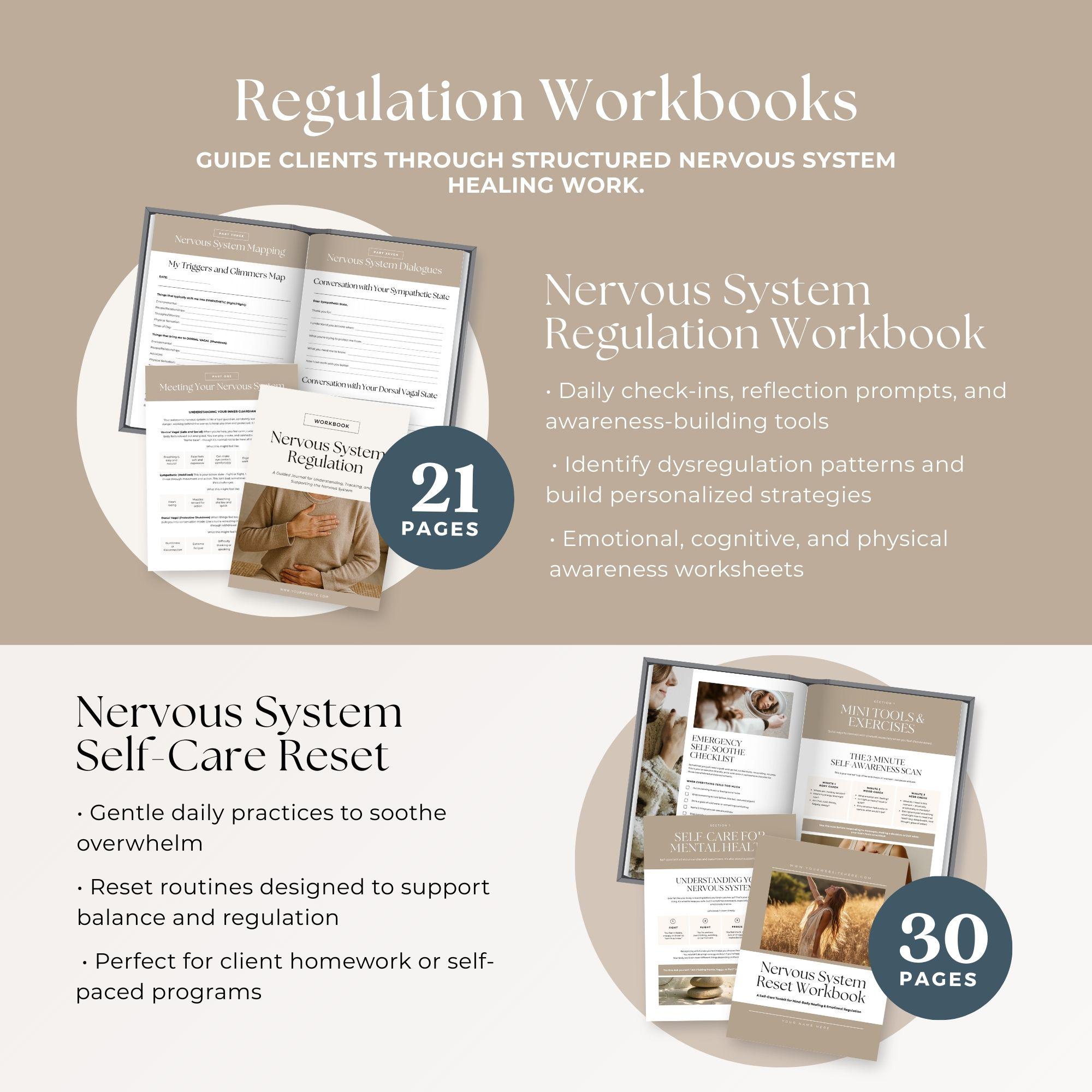 Nervous System Regulation Coaching Toolkit Canva Template: Guides ...