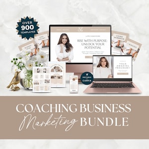 Modèles d'offres de coaching pour coachs, entreprise en ligne, plan marketing, coach de vie, Instagram, site Web, page de vente, jeu de diapositives, livre électronique, NTRL