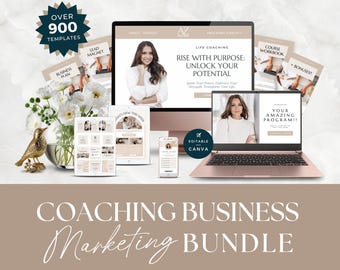 Coaching Bundle Templates for Coaches, Online Business, Marketing Plan, Life Coach, Instagram, Website, Sales Page, Slide Deck, Ebook, NTRL