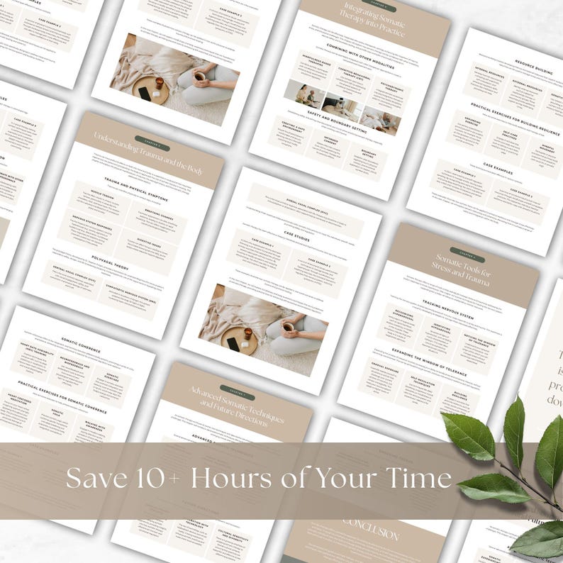 Somatic Therapy Guide Editable Canva Template Holistic Coaching Trauma ...