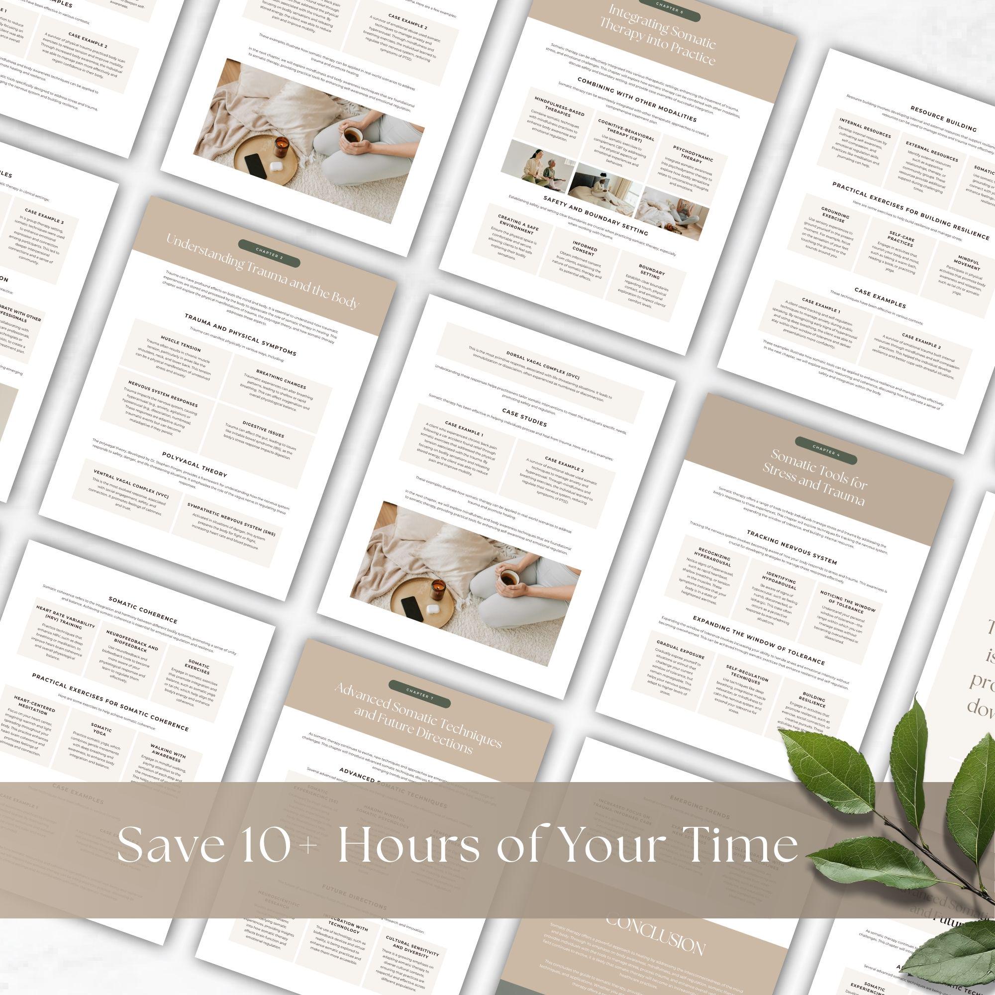 Somatic Therapy Guide Editable Canva Template Holistic Coaching Trauma ...