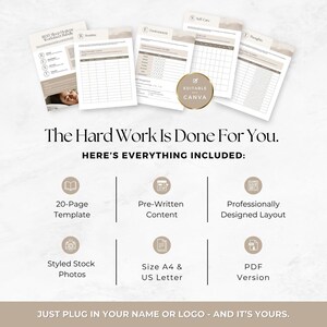 Hojas de trabajo sobre higiene del sueño para entrenadores / Plantilla editable de Canva / Cuaderno de trabajo para clientes y registro del sueño / Imán de clientes potenciales imagen 3
