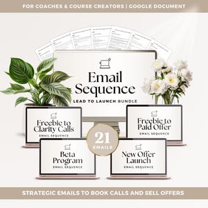 Secuencia de correo electrónico para captar clientes, lista para usar, archivo de marketing por correo electrónico, correos electrónicos de bienvenida, guiones de correo electrónico, series de correos electrónicos de imán de clientes potenciales, coaching