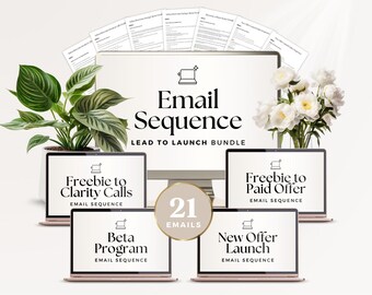 Email Sequence To Get Clients, Done For You, Email Marketing Swipe File, Welcome Emails, Email Scripts, Lead Magnet Email Series, Coaching