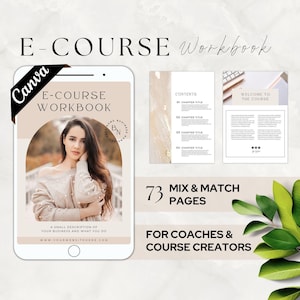 Online Course Workbook Template, Ebook Template for Business Coaching, Course Creation, Creator, Life Coach, Canva Templates, Editable, NTRL