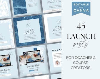 Plantillas de Canva de lanzamiento de cursos, Instagram de lanzamiento de cursos, Plantillas de Instagram de marketing, Plantillas de Instagram para creadores de cursos Canva, BLCO