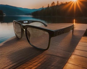 New Spy+ Helm Sunglasses Black Frame Logo Ken Block 43 Racing Hoonigan Mens Womens UV400 Lense