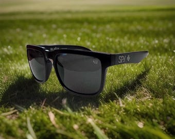 New Spy+ Helm Sunglasses Black Frame Gray Logo Ken Block 43 Racing Hoonigan Mens Womens UV400 Lense