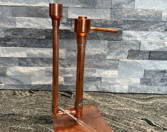 Handcrafted Copper Proofing Parrot Heads for Air Still With Funnel and Hydrometer