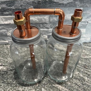CoProof 1/2” Tandem Mason Jar Thumpers for Wide Mouth Half Gallon Mason Jar A14