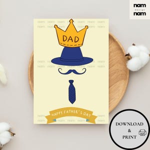Father's Day Card - Minimalist Greeting Card for Dad - Printable Keepsake Gift -Folded Card - Instant Download - Birthday Card for Dad