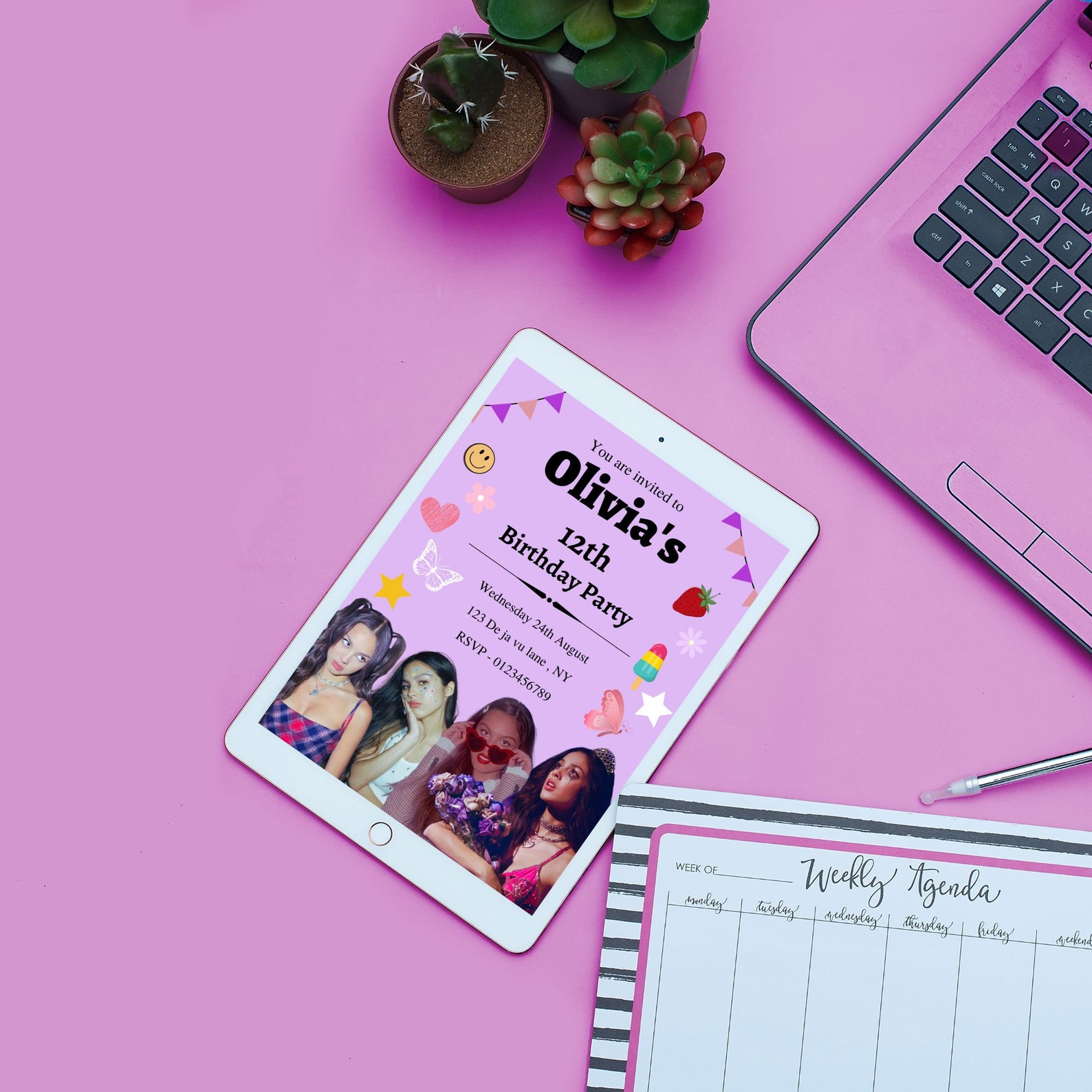 Olivia Rodrigo Birthday Invitation Template Etsy Canada