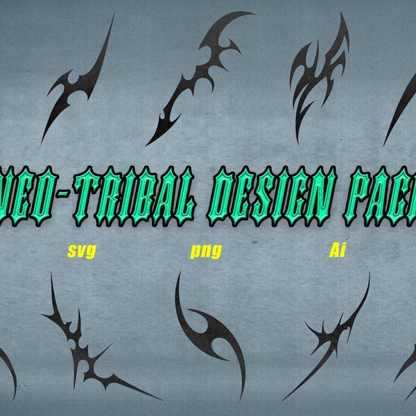 10 Neo Tribal Design Bundle Pack SVG PNG AI for Fashion, Cricut, Graphic Design