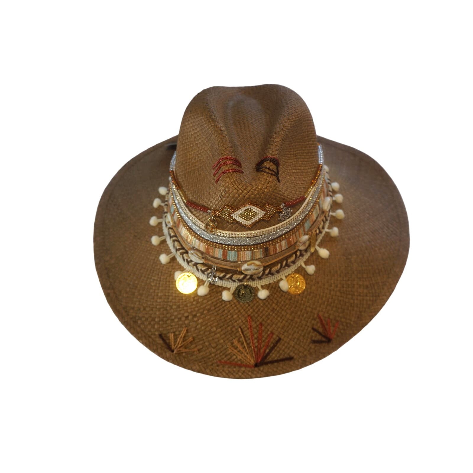 Handmade jeweled evil eye Colombian hat Handmade Jeweled Colombian Hat Evil Eye Hand | Mercari main image 3