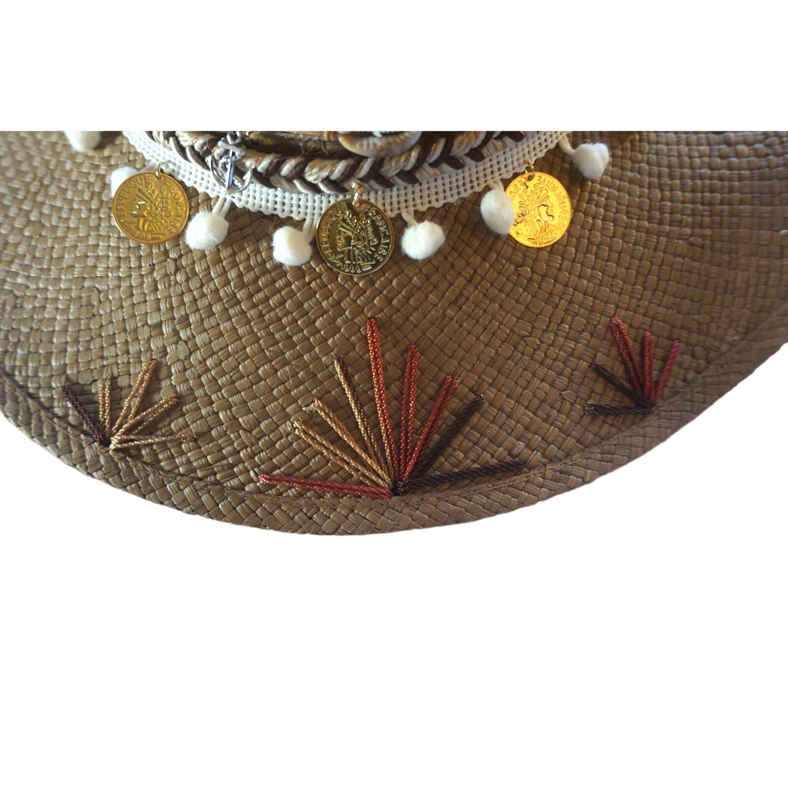 Handmade jeweled evil eye Colombian hat Handmade Jeweled Colombian Hat Evil Eye Hand | Mercari main image 2