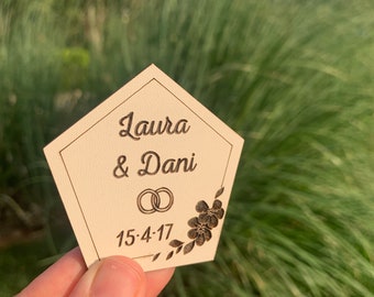 Magnets Wooden, Magnet Favor for Guest, Laser Engraved, Wedding Thank You, Wedding Guest Gift, Wedding Thank You Favor, Wedding Invitations