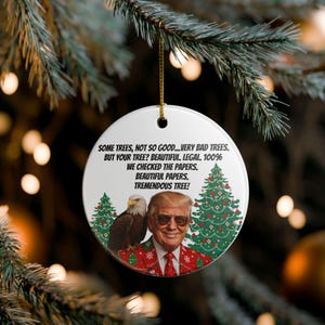 Donald Trump Ornament,Trump Christmas, Trump 2025, Trump Best Ornament Gift, Trump Supporter. Trump Christmas Gift, MAGA, Holiday Ornament