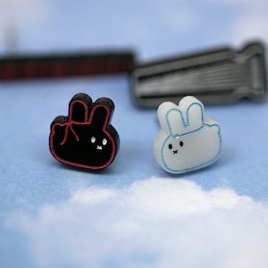 Untamed Bunnies || Wangxian Earrings with Chenqing and Wangji || Laser Cut Acrylic Mismatched Earring Set
