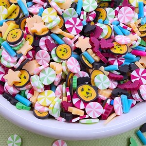 Trick or Treat Polymer Clay Sprinkles, Halloween Crafts, Slime Charms